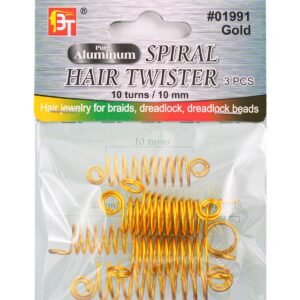 BT #01991 SPIRAL HAIR TWISTER 10 TURNS 10 MM (AL GOLD)