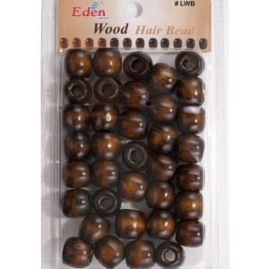 EDEN WOOD BEAD LARGE DARK BROWN