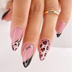 Leopard Print Fake Nails - Medium